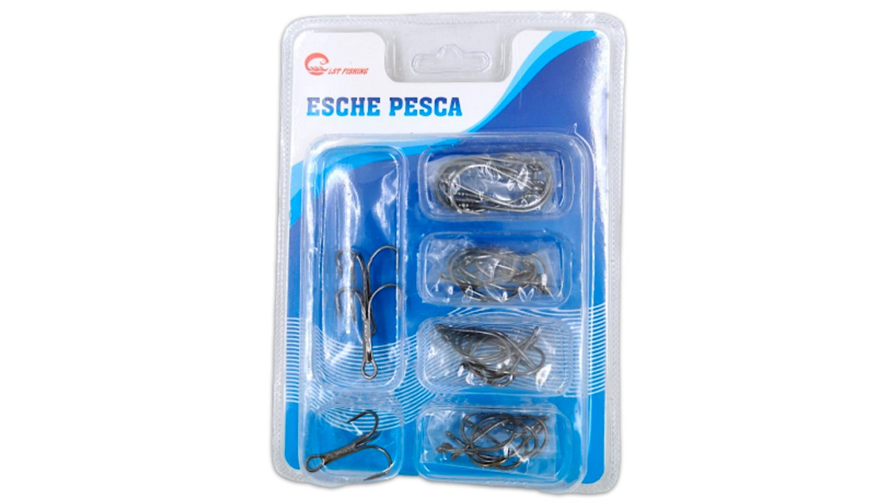 SET DE 6 ANZUELOS SIMPLES Y TRIPLES